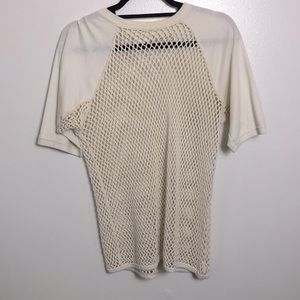 Vintage Festival Concert T-shirt Netted White top by Medallist Allen-A